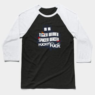 Doctor Who Catchphrases Baseball T-Shirt